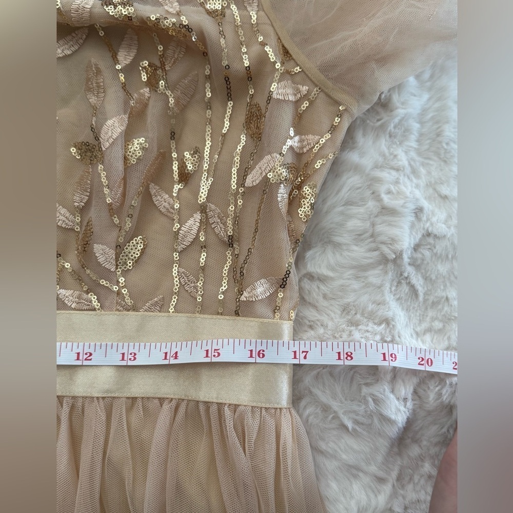 Ever Pretty Cream Dress with Gold Sequins, 16 - Picture 13 of 16